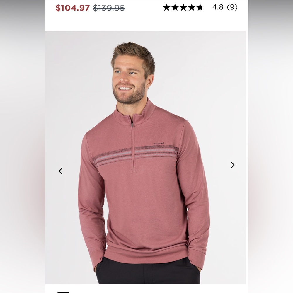 Travis Mathew “In the Line Up Quarter Zip” in Men’s XL